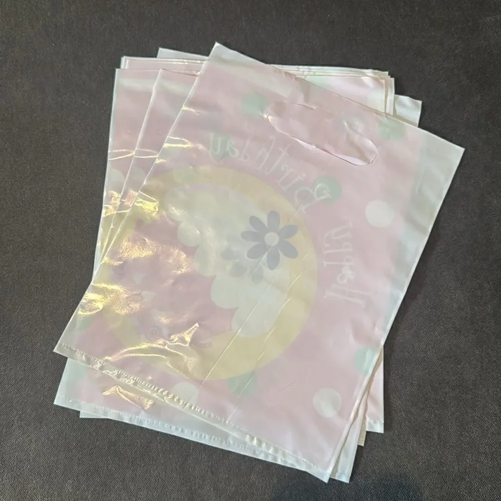 Girl’s Pink Happy Birthday Party Favor Loot Bags 7x9 inch 42 in total NEW